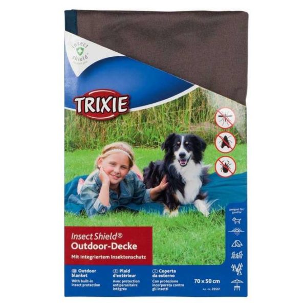 Trixie Insect Shield® Outdoor-Decke - Dunkelblau - 100 x 70 cm – Bild 3