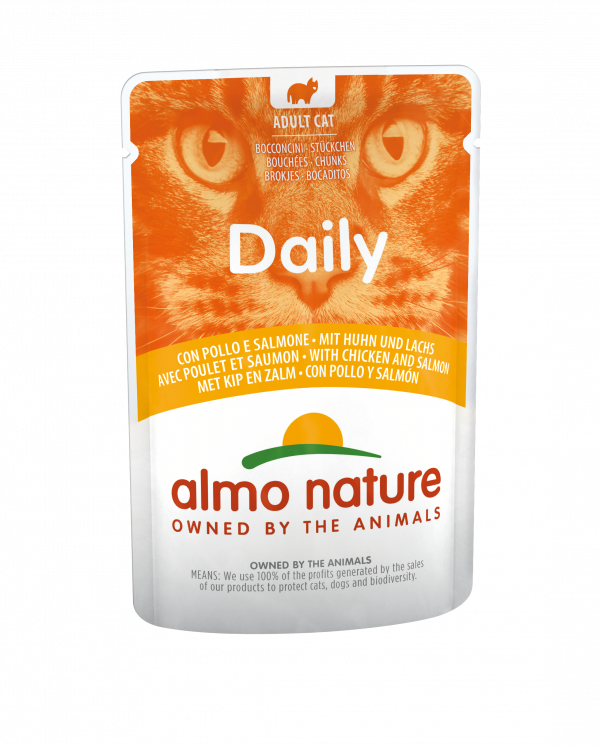 Almo Nature Cat Daily Huhn-Lachs 70gP