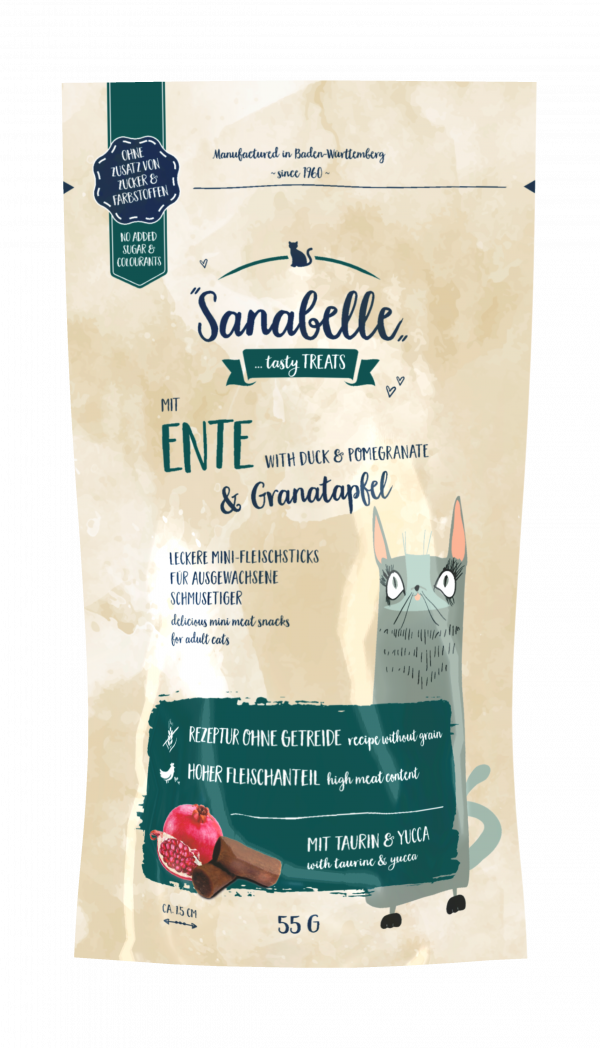 Sanabelle Snack Ente+Granatapf 55g