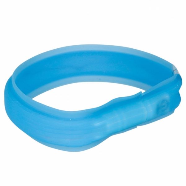 Trixie Flash Leuchtband USB - extra breit - blau / 70 cm – Bild 4