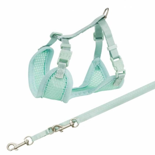 Trixie Junior Welpen-Softgeschirr mit Leine - mint