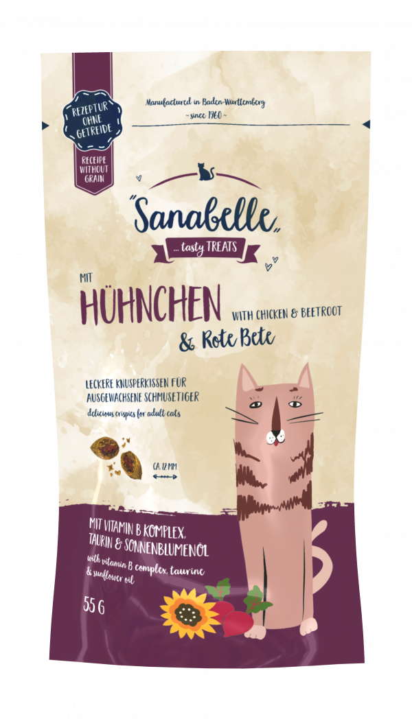 Sanabelle Knusperk Huhn+RBeete 55g