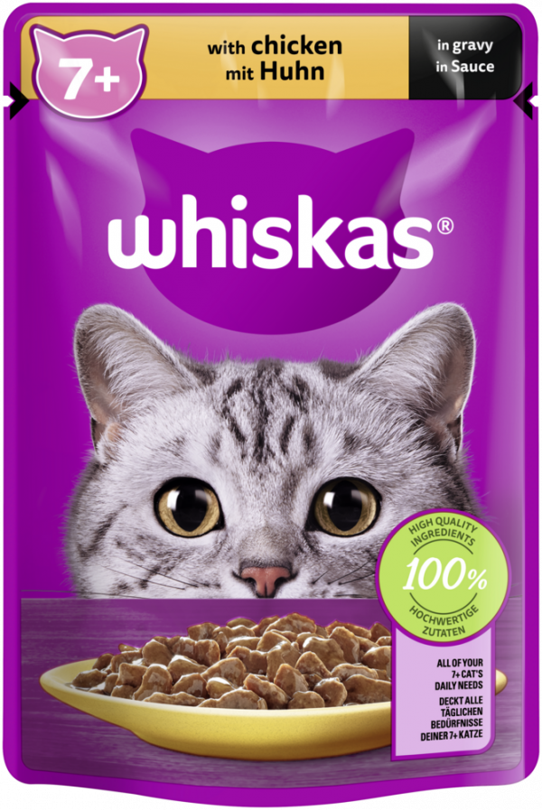 Whiskas 7+ mit Huhn in Sauce 85gP