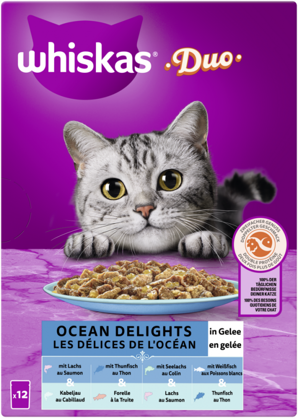 Whiskas Duo Ocean Delights Gelee 12x85gP