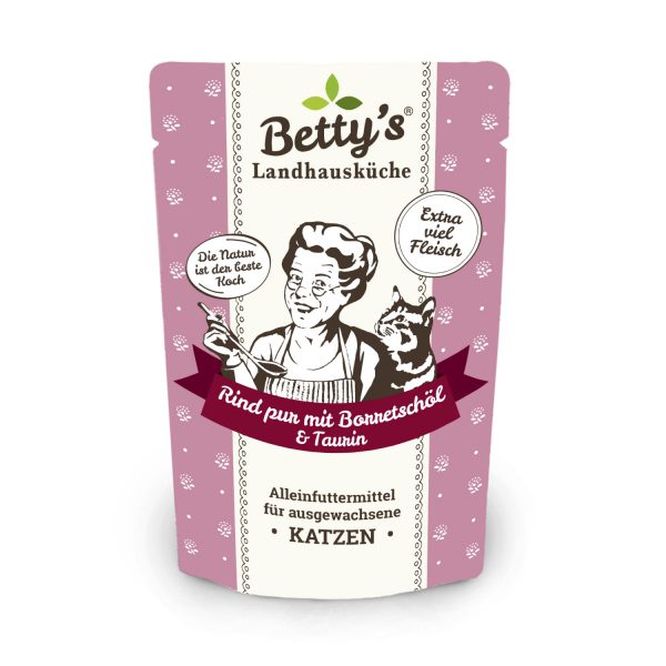 Betty's Katze Rind pur Borretschöl 100gP