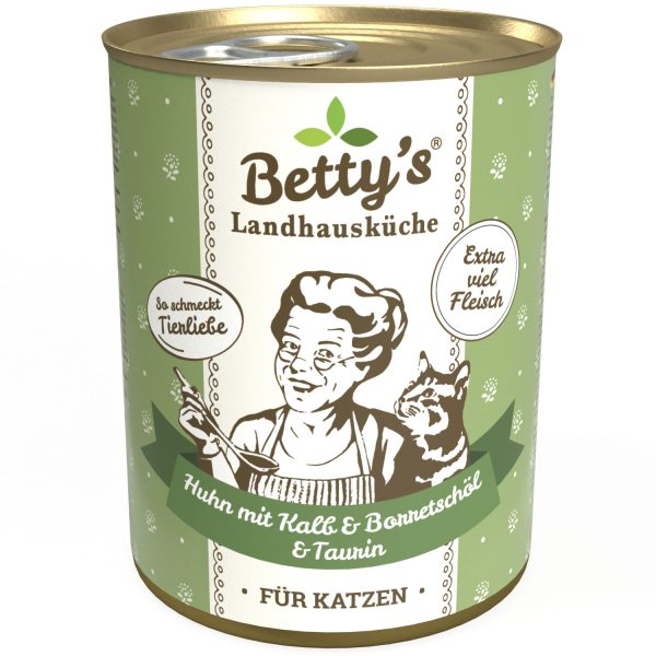 Betty's Katze Huhn & Kalb Borretschöl 400gD